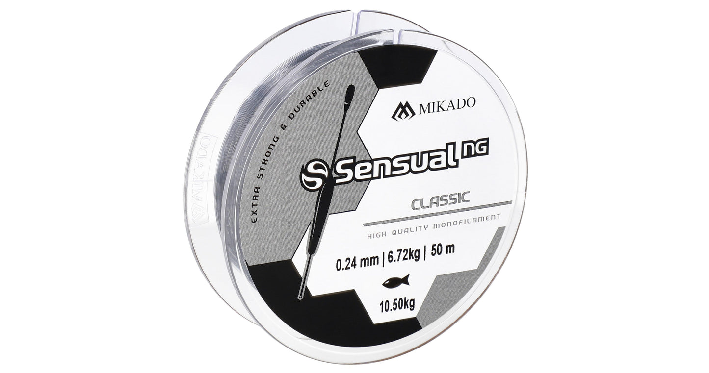 Mikado Schnur - Sensual N.G. Classic 0.08mm/1.5kg/50m - Transparent - 1 Spule