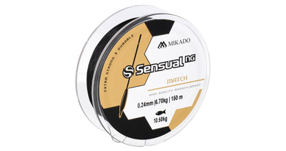 Mikado Schnur - Sensual N.G. Match 0.24mm/10.5kg/150m - Schwarz - 1 Spule