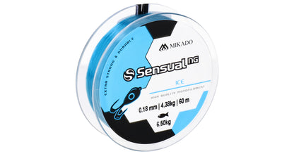 Mikado Schnur - Sensual N.G. Ice 0.08mm/1.5kg/60m - Blau - 1 Spule