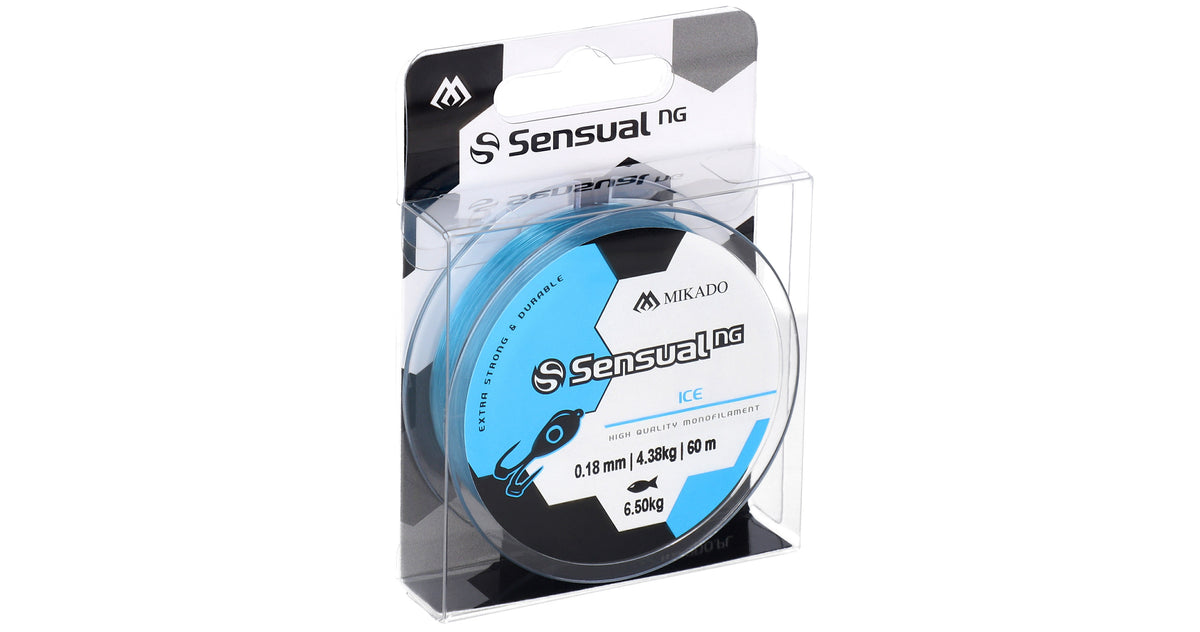 Mikado Schnur - Sensual N.G. Ice 0.08mm/1.5kg/60m - Blau - 1 Spule