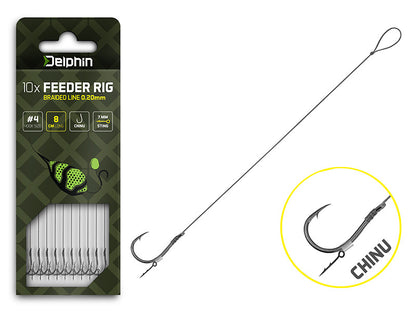 Delphin Braided Sting Feeder-Vorfach / 10St.