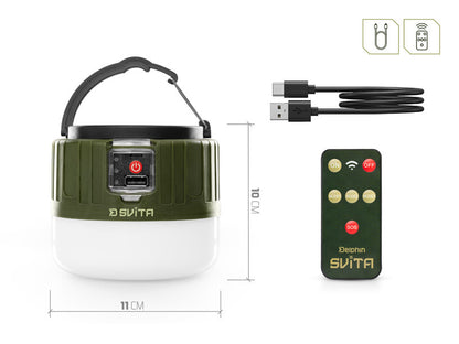 Campinglampe mit Fernbedienung Delphin SVITA