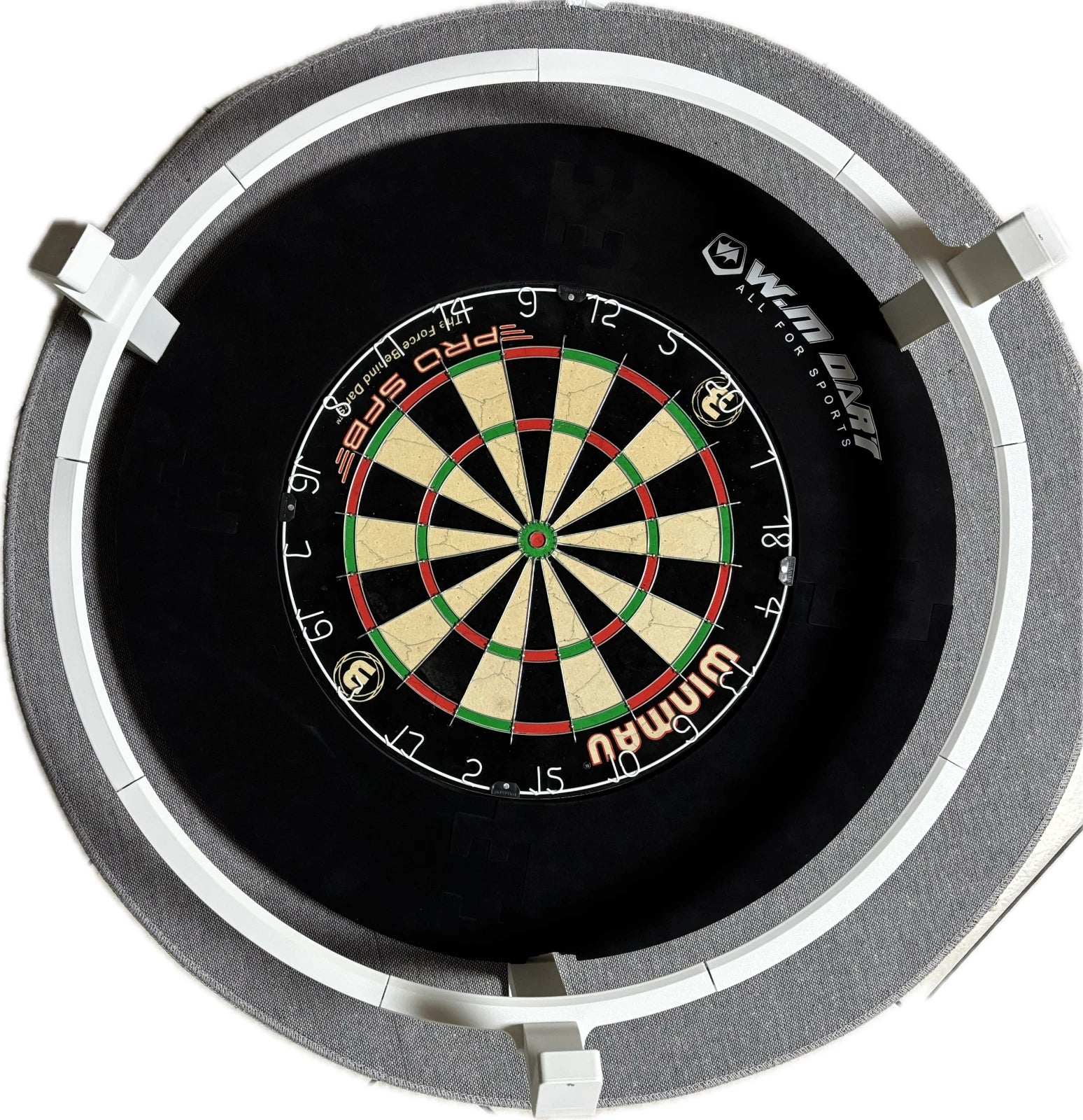 Kamerahalterung für Autodarts mit Ringlichthalter Weiß