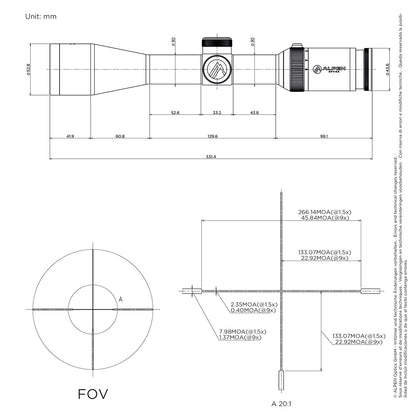 ALPEN OPTICS Apex XP Zielfernrohr 1.5–9x45 A4 mit SmartDot Technology